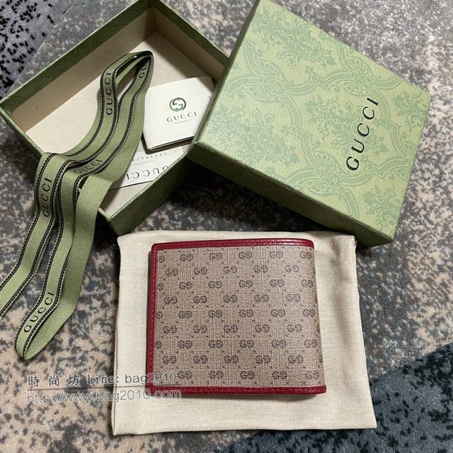 Gucci原厂皮包包 古驰男女同款哆啦A梦牛角联名系列卡包 Gucci折叠短夹零钱包 654498  gdj1584